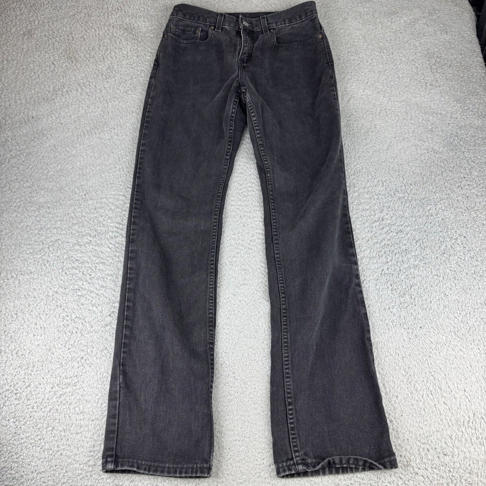 Levi's 505 STRAIGHT LEG Black Jeans tag‎ sz 6M (Measures 28x32") Vintage 90s